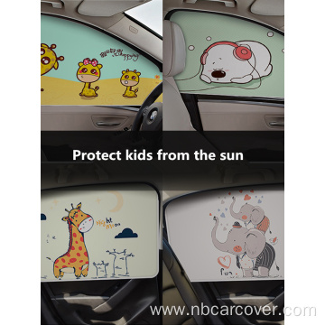 Foldable strong magnetic car window sun shade